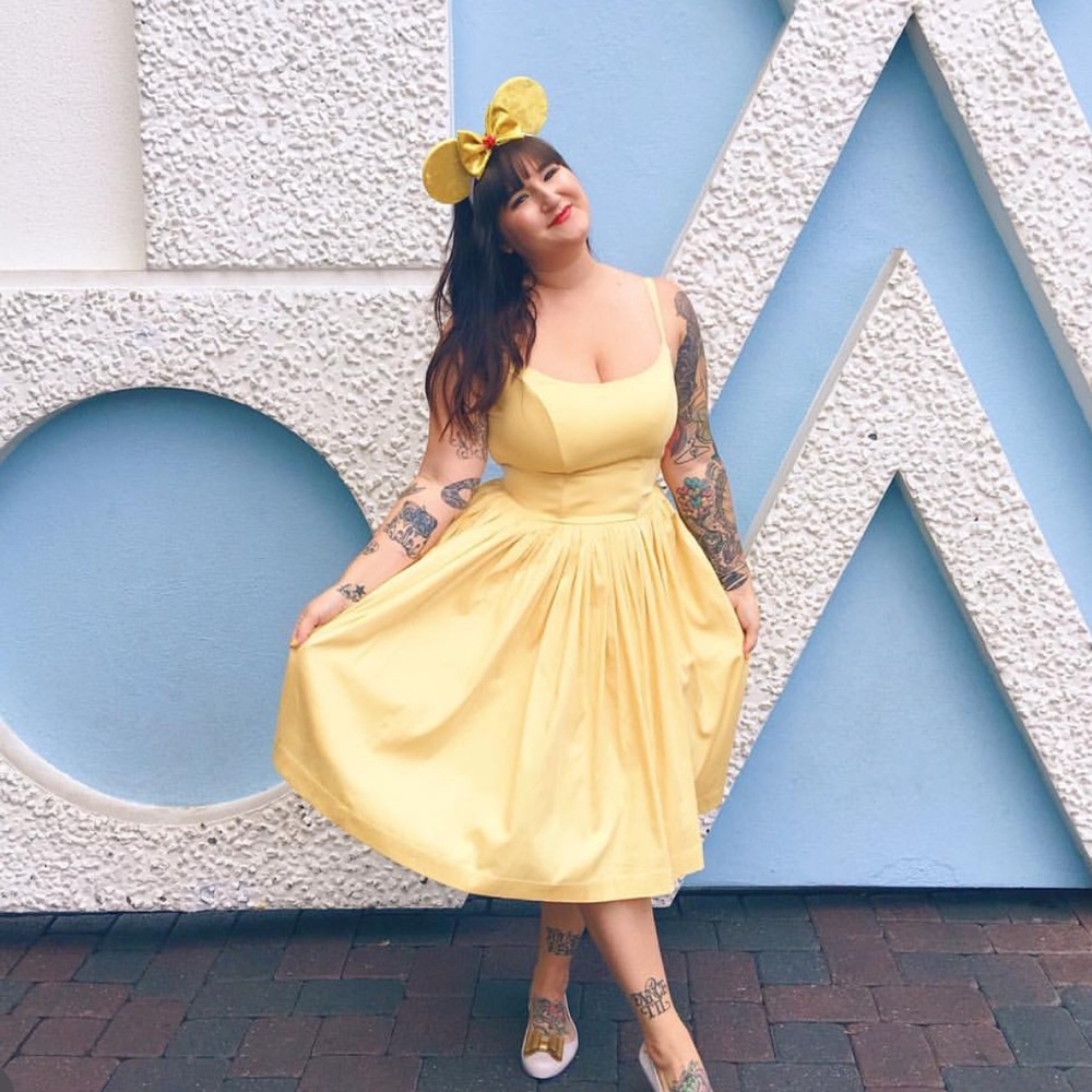 Pin Up Girl Yellow Jenny Dress